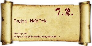Tajti Márk névjegykártya